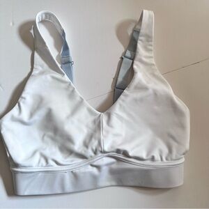 Fabletics White Sports Bra Size Small Low Impact J hook